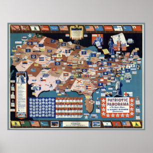 Vintag Albert Richard Uni Football Map Poster