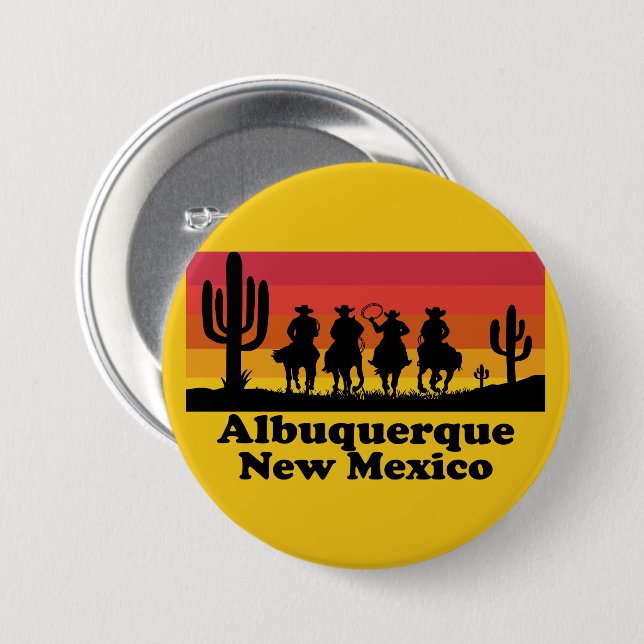 Vintag Albuquerque New Mexico Button (Vorne & Hinten)