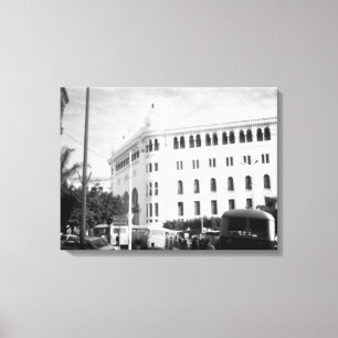 Vintag Algerien Algier Post-Gebäude Leinwanddruck