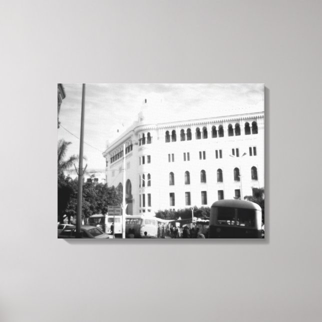 Vintag Algerien Algier Post-Gebäude Leinwanddruck (Vorderseite)