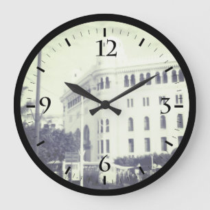 Vintag Algerien Algiers Post Office Gebäude Poste Große Wanduhr