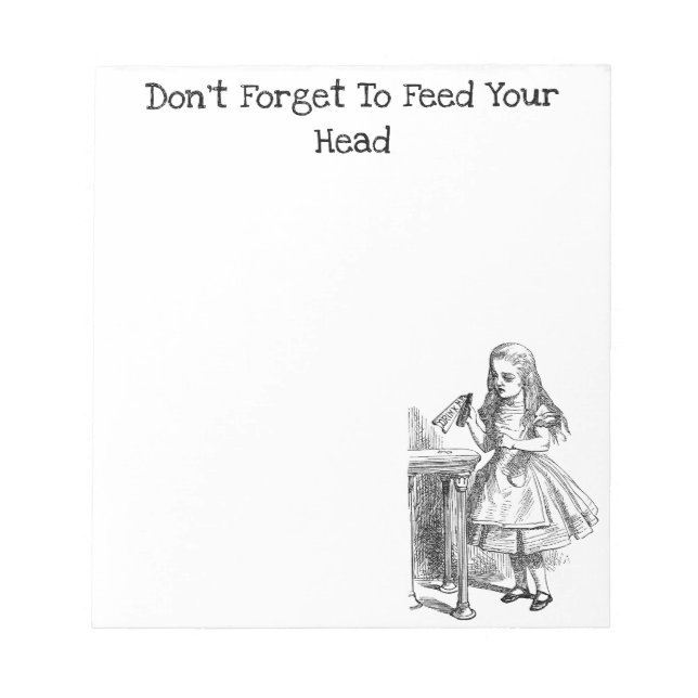 Vintag Alice Notizblock (Vorderseite)