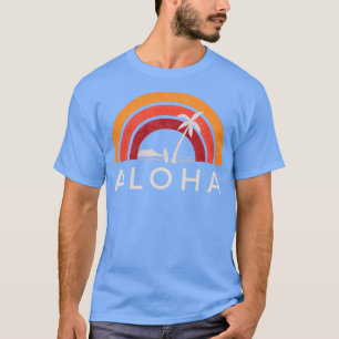 Vintag Aloha Beach Palm Tree Hawaii Surf Hawaiian T-Shirt