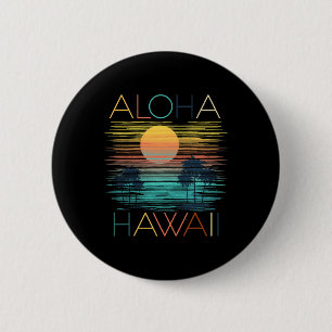 Vintag Aloha Hawaii Luau Hawaiian Vacation Costum Button