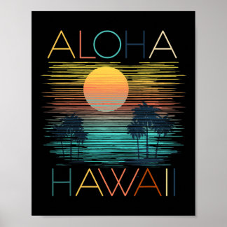 Vintag Aloha Hawaii Luau Hawaiian Vacation Costum Poster
