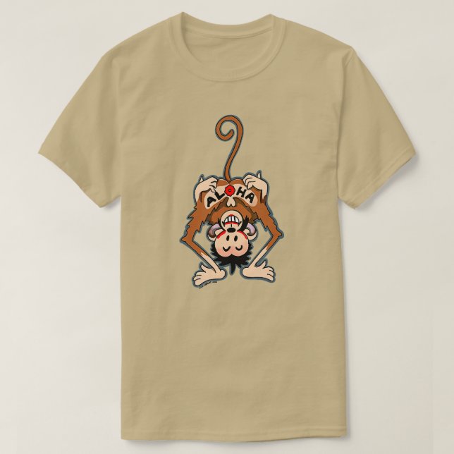 Vintag Aloha Monkey Tattoo T-Shirt (Design vorne)