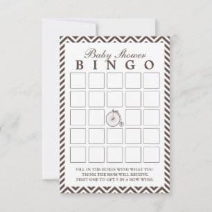 Vintag Altes Bike Zickzack Babydusche Bingo Karten