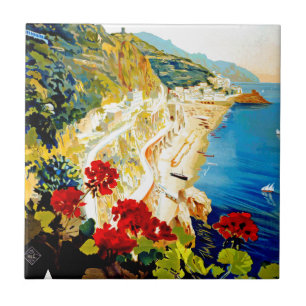 Vintag Amalfi Italien Europa Reisen Fliese