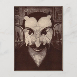 Vintag Ambigous Devil Postcard Postkarte