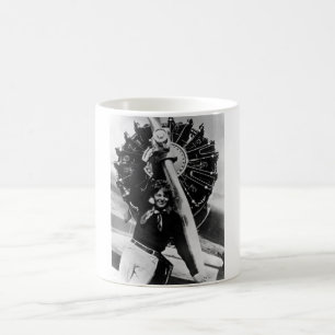 Vintag Amelia Earhart Foto Kaffeetasse
