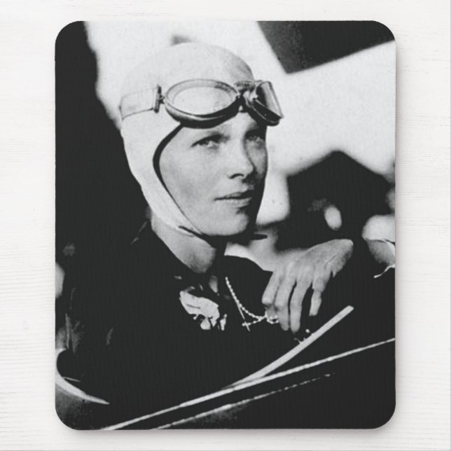 Vintag Amelia Earhart Foto Mousepad (Vorne)
