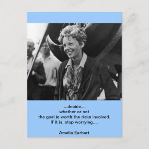 Vintag Amelia Earhart Foto Portrait Postkarte
