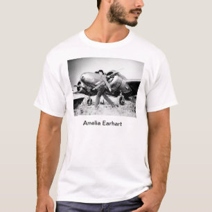 Vintag Amelia Earhart Foto T-Shirt