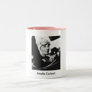 Vintag Amelia Earhart Foto Zweifarbige Tasse