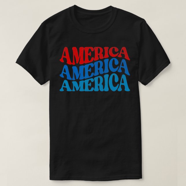 Vintag America Amerikanische Unabhängigkeitstag Am T-Shirt (Design vorne)