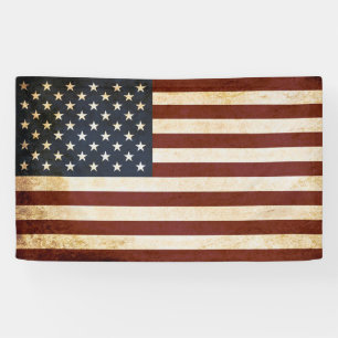Vintag America Flag Banner
