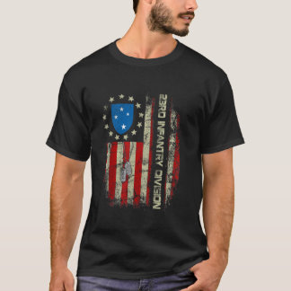Vintag American Flag 23. Infanterie Division Veter T-Shirt