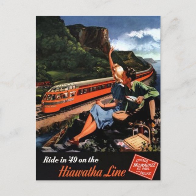 Vintag American Railway, USA - Postkarte (Vorderseite)