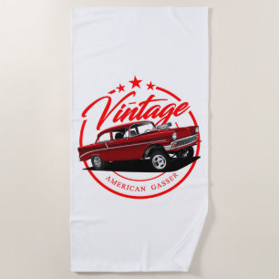 Vintag American Red Gasser Strandtuch