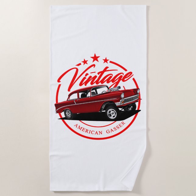 Vintag American Red Gasser Strandtuch (Vorderseite)