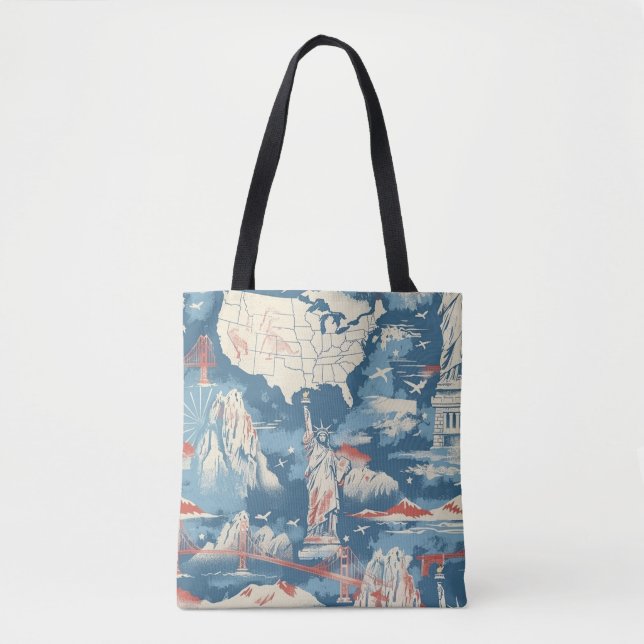 Vintag American Sehenswürdigkeit Pattern - Liberty (Vorderseite)