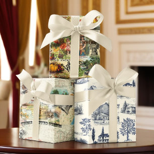 Vintag Americana Geschenkpapier Set