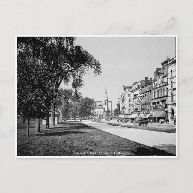 Vintag Amerika, Boston, Tremont Street Postkarte (Vorderseite)