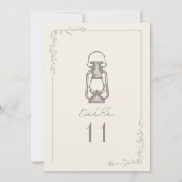 Vintag Amethyst Lantern Hochzeitsstimmung Tischnum Einladung