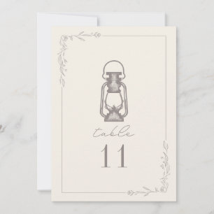 Vintag Amethyst Lantern Hochzeitsstimmung Tischnum Einladung