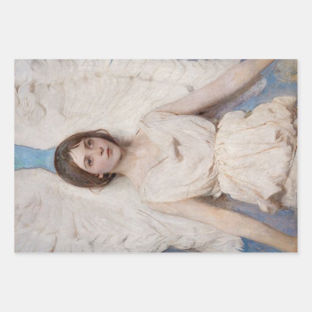 Vintag Angel Abbott Handerson Thayer Decoupage Geschenkpapier Set (Vorderseite)