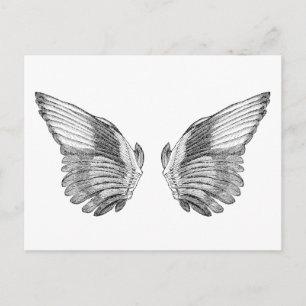 Vintag Angel Wings Postkarte