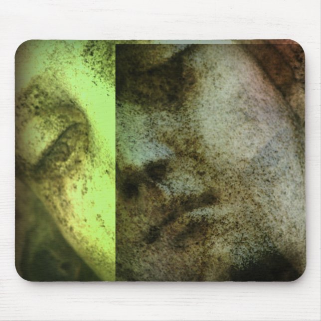 Vintag Angelic Statue Face Grunge Mouse Pad Mousepad (Vorne)