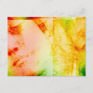 Vintag Angelic Statue Face Grunge Postcard. Postkarte