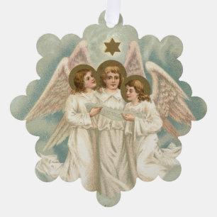 Vintag Angels Paper Ornament Card Karte