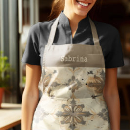 VINTAG ANGEPASTETES PAPIER FARBE BROWN SCHÜRZE