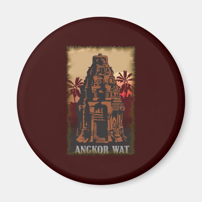Vintag Angkor Wat Magnet (Vorne)