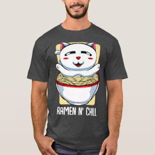 Vintag Anime Cat Ramen Japanisch Noodles Kawaii As T-Shirt