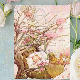 Vintag Anne Anderson Baby an der Tree Top Postkarte
