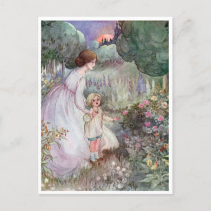 Vintag Anne Anderson Child und Mutter Postkarte