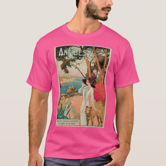 Vintag Antibes Côte d'Azur T-Shirt (Vorderseite)