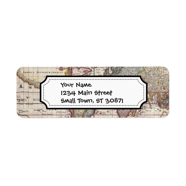 Vintag antikes, altes Weltkartendesign verblasst (Vorne)