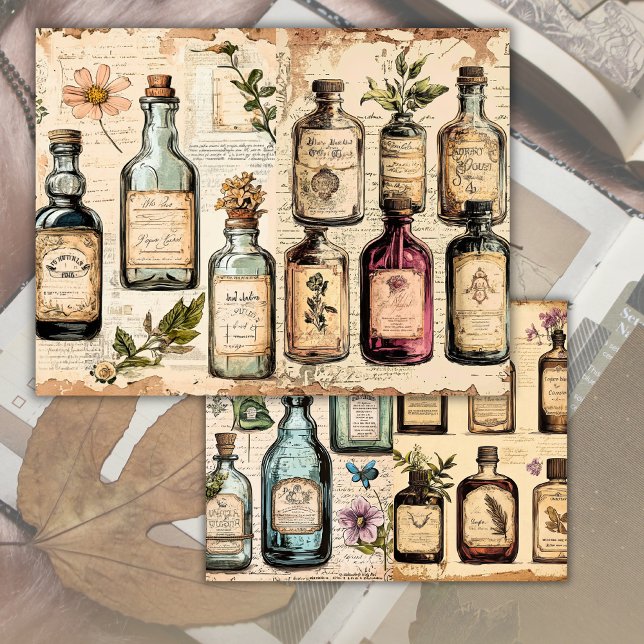 Vintag Apothecary Floral Junk Journal Paper (Von Creator hochgeladen)