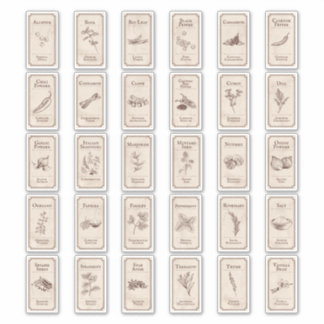 Vintag apothecary Spice Labels