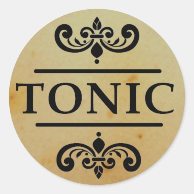 Vintag apothecary Tonic Flasche Halloween Stickers (Vorderseite)