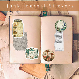 Vintag Apothekary Botanical Junk Journal Stickers Aufkleber