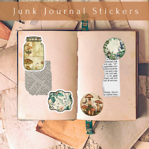 Vintag Apothekary Botanical Junk Journal Stickers Aufkleber