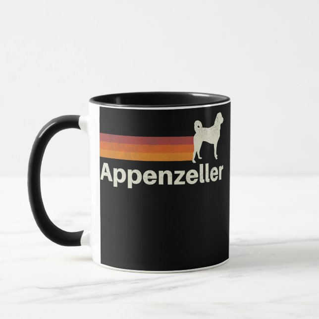 Vintag Appenzeller Retro Mama Vater Dog  Tasse (Links)