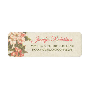 Vintag Apple Blossom   RÜCKSENDEADRESSE