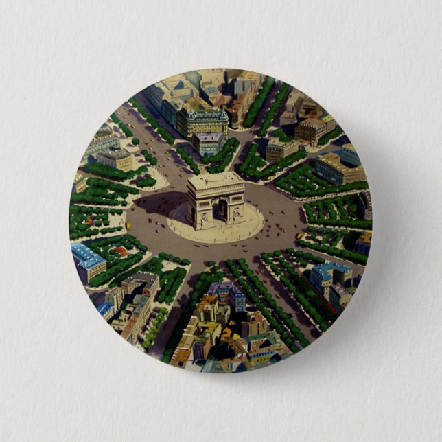 Vintag Arc de Triomphe Paris Button (Vorderseite)