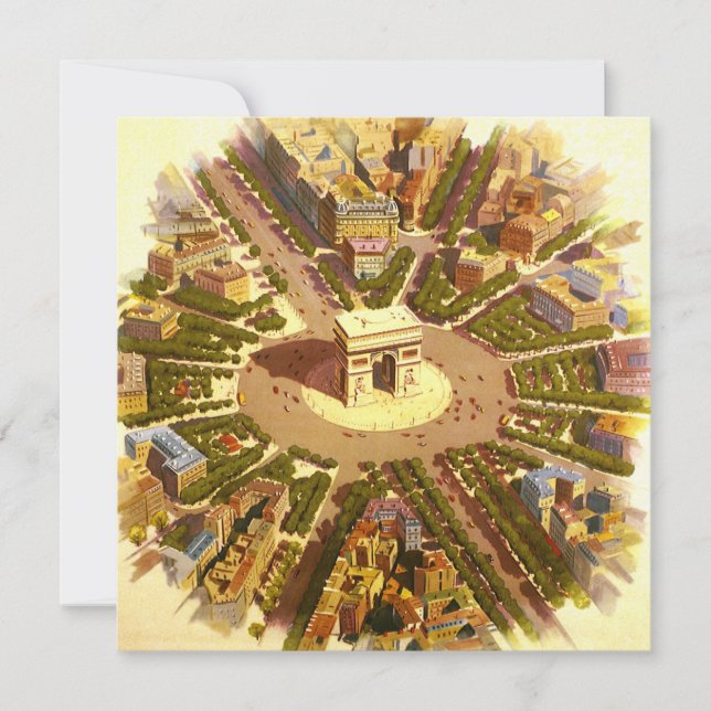 Vintag Arc de Triomphe, Paris, Frankreich (Vorderseite)